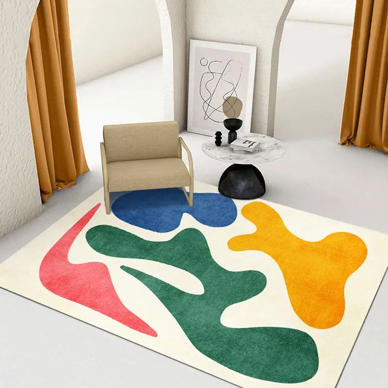 ChandeliersDecor.com-Rugs & Carpets-Abstract Art Lamb Wool Carpet: Elevate Your Space