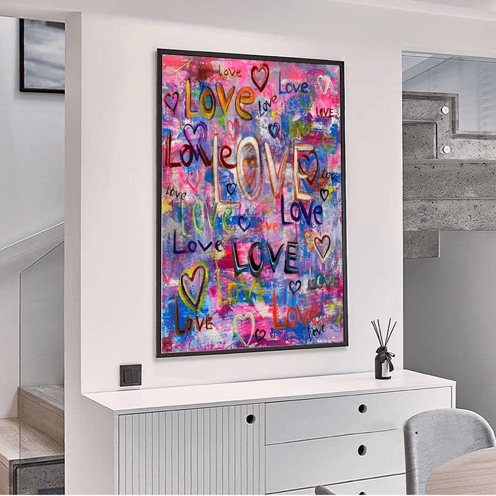 ChandeliersDecor.com-Wall Posters-Abstract Hearts Poster: Artwork for a Captivating Appeal