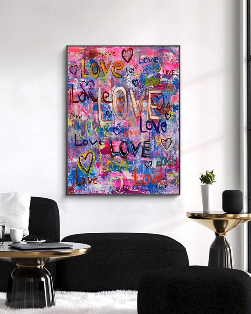 ChandeliersDecor.com-Wall Posters-Abstract Hearts Poster: Artwork for a Captivating Appeal