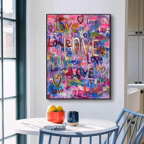 ChandeliersDecor.com-Wall Posters-Abstract Hearts Poster: Artwork for a Captivating Appeal