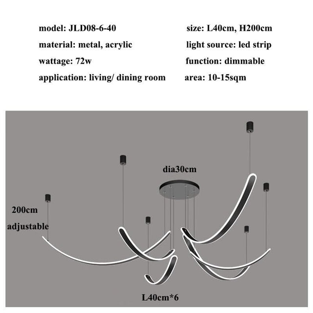 Acrylic Belts Chandelier: Sleek and Stylish Lighting-ChandeliersDecor.com