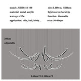 ChandeliersDecor.com-Ceiling Chandelier-Acrylic Belts Chandelier: Sleek and Stylish Lighting