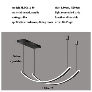 ChandeliersDecor.com-Ceiling Chandelier-Acrylic Belts Chandelier: Sleek and Stylish Lighting