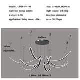 ChandeliersDecor.com-Ceiling Chandelier-Acrylic Belts Chandelier: Sleek and Stylish Lighting