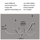 ChandeliersDecor.com-Ceiling Chandelier-Acrylic Belts Chandelier: Sleek and Stylish Lighting