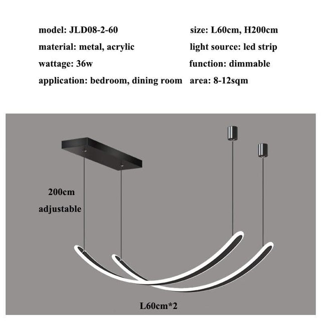 Acrylic Belts Chandelier: Sleek and Stylish Lighting-ChandeliersDecor.com