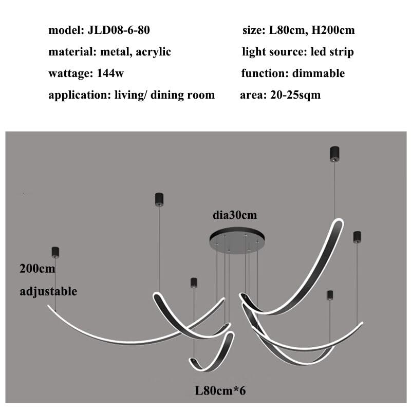 Acrylic Belts Chandelier: Sleek and Stylish Lighting-ChandeliersDecor.com