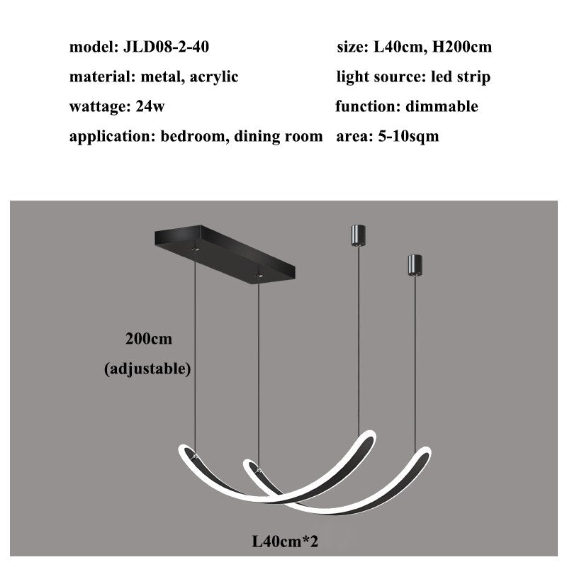 ChandeliersDecor.com-Ceiling Chandelier-Acrylic Belts Chandelier: Sleek and Stylish Lighting