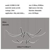 ChandeliersDecor.com-Ceiling Chandelier-Acrylic Belts Chandelier: Sleek and Stylish Lighting