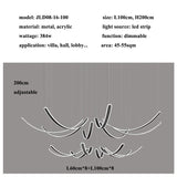 ChandeliersDecor.com-Ceiling Chandelier-Acrylic Belts Chandelier: Sleek and Stylish Lighting