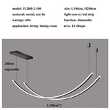 ChandeliersDecor.com-Ceiling Chandelier-Acrylic Belts Chandelier: Sleek and Stylish Lighting