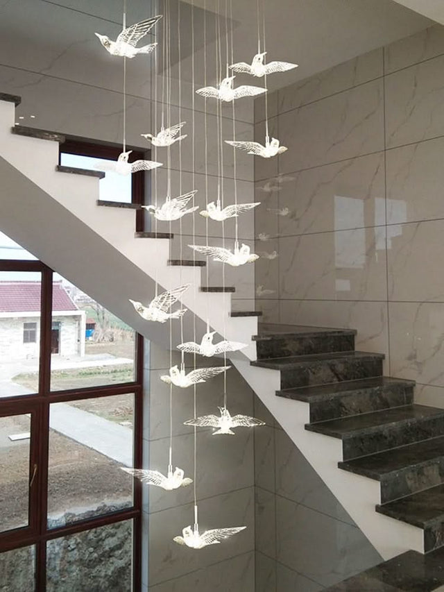 Acrylic Glass Birds Chandelier - Exquisite Lighting Solution-ChandeliersDecor.com