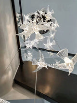 ChandeliersDecor.com-Staircase Chandelier-Acrylic Glass Birds Chandelier - Exquisite Lighting Solution