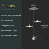 ChandeliersDecor.com-Staircase Chandelier-Acrylic Glass Birds Chandelier - Exquisite Lighting Solution