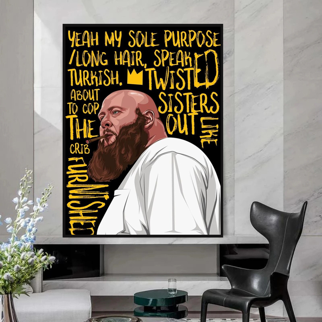 ChandeliersDecor.com-Wall Posters-Action Bronson Singer Rapper Canvas Wall Art