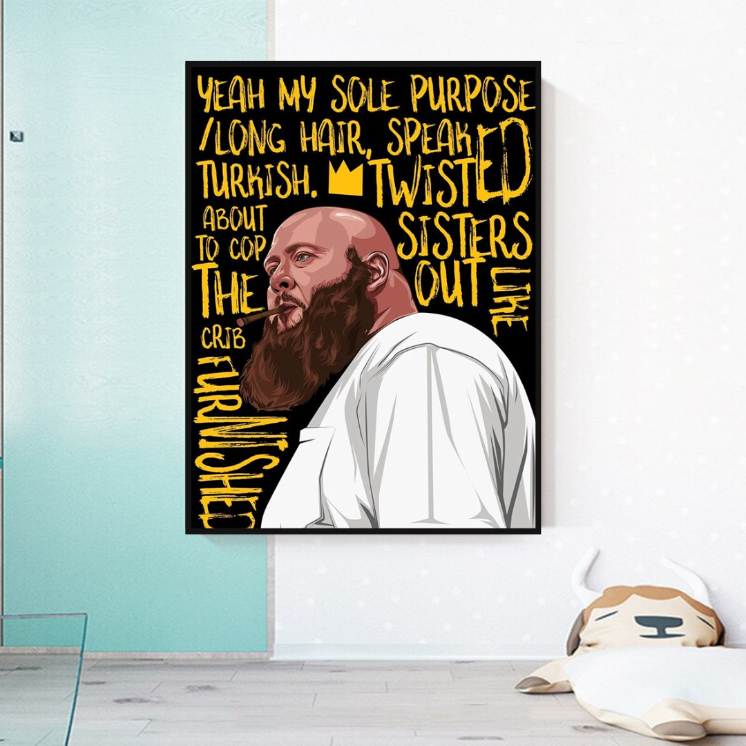 ChandeliersDecor.com-Wall Posters-Action Bronson Singer Rapper Canvas Wall Art