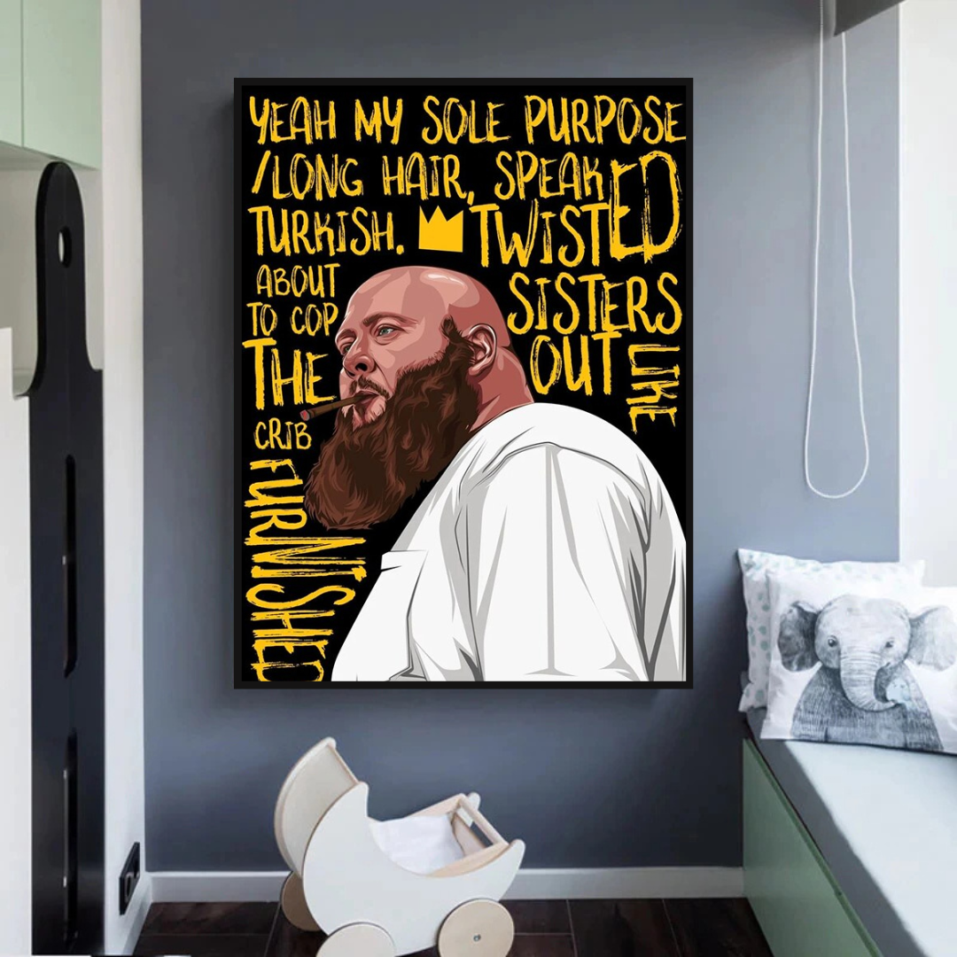 ChandeliersDecor.com-Wall Posters-Action Bronson Singer Rapper Canvas Wall Art
