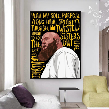 ChandeliersDecor.com-Wall Posters-Action Bronson Singer Rapper Canvas Wall Art