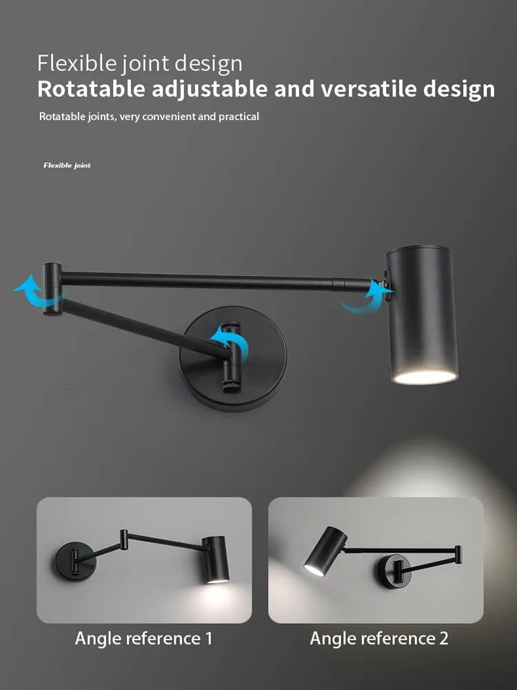 ChandeliersDecor.com-Wall Lights-Adjustable Wall Lamp - Swivel Arm Design