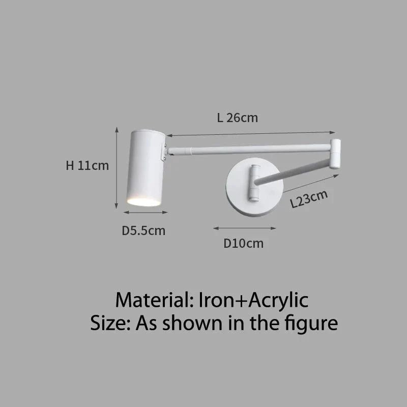 ChandeliersDecor.com-Wall Lights-Adjustable Wall Lamp - Swivel Arm Design