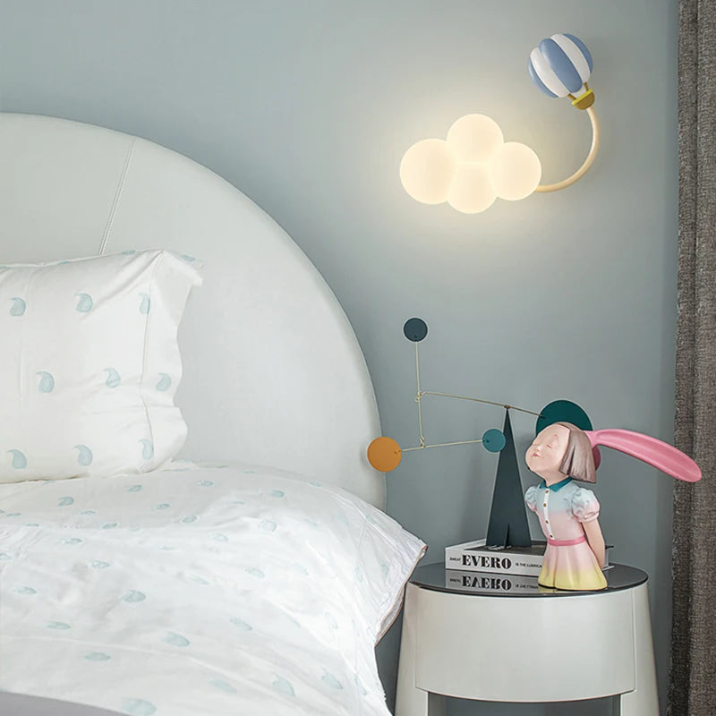 ChandeliersDecor.com-Kids Room Nursery Lighting-Aeroplane in Clouds Wall Light for Kids Room