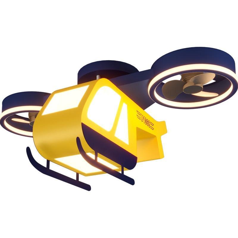 ChandeliersDecor.com-Kids Room Nursery Lighting-Aeroplane Light and Fan - Cool Your Room with Style