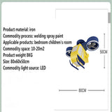 ChandeliersDecor.com-Kids Room Nursery Lighting-Aeroplane Light and Fan - Cool Your Room with Style