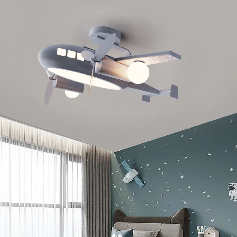 ChandeliersDecor.com-Kids Room Nursery Lighting-Aeroplane Lustre Ceiling Light for Kids Room