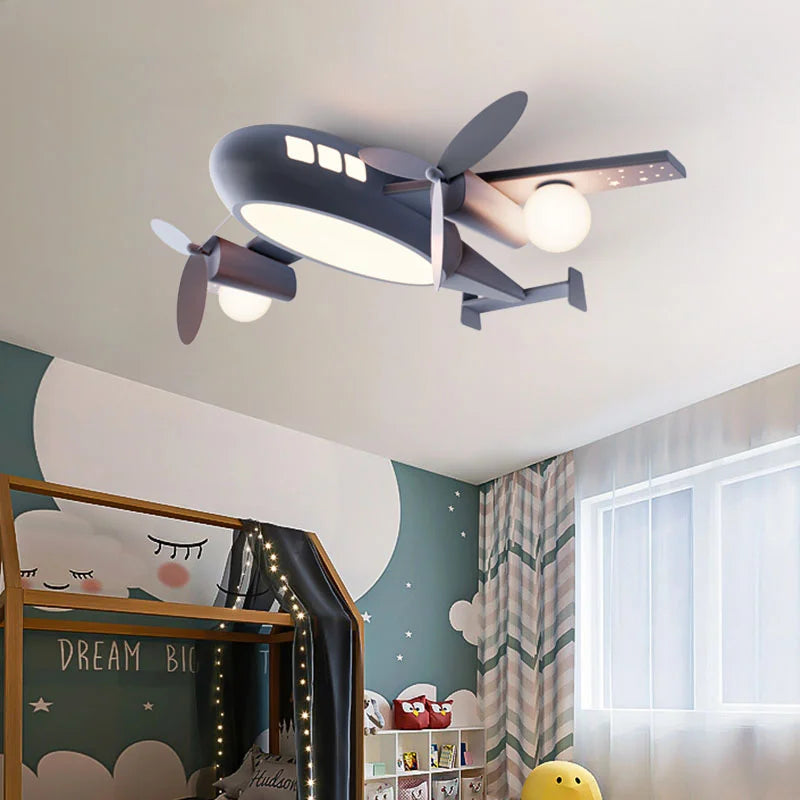 ChandeliersDecor.com-Kids Room Nursery Lighting-Aeroplane Lustre Ceiling Light for Kids Room