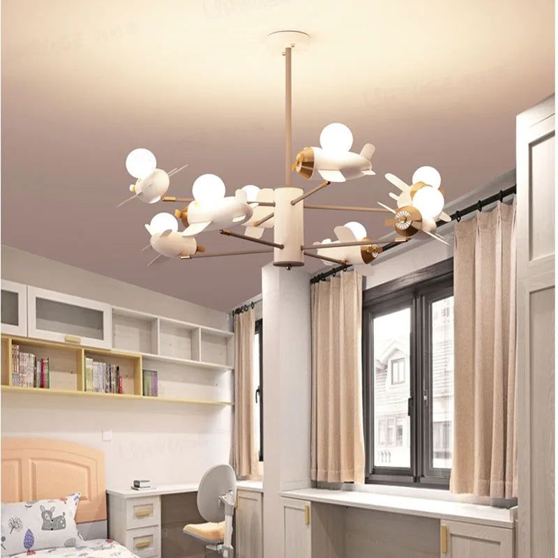 ChandeliersDecor.com-Kids Room Nursery Lighting-Aeroplanes Ceiling Light for Kids Room