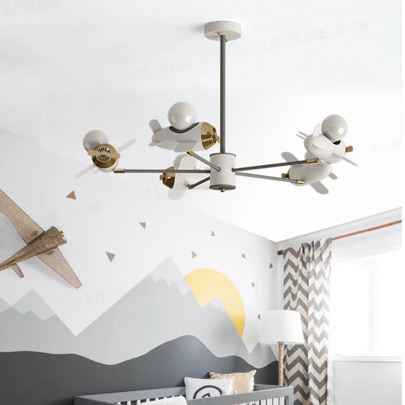 ChandeliersDecor.com-Kids Room Nursery Lighting-Aeroplanes Ceiling Light for Kids Room