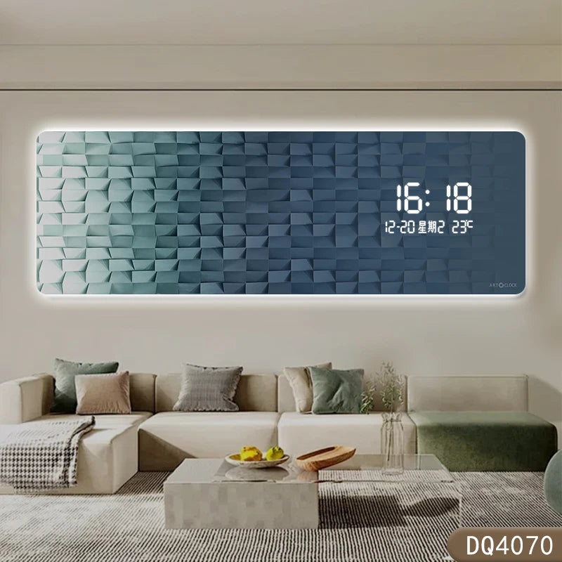 ChandeliersDecor.com-Wall Clocks-Aesthetic Luminous Digital Clock for Living Room