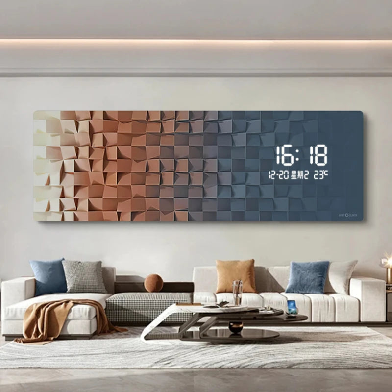 ChandeliersDecor.com-Wall Clocks-Aesthetic Luminous Digital Clock for Living Room