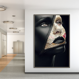 ChandeliersDecor.com-Wall Posters-Afro Girl Model Canvas Wall Art