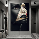 ChandeliersDecor.com-Wall Posters-Afro Girl Model Canvas Wall Art