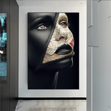 ChandeliersDecor.com-Wall Posters-Afro Girl Model Canvas Wall Art