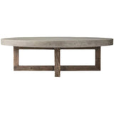 ChandeliersDecor.com-Coffee Tables-Aged Pine Wood Round Coffee Table