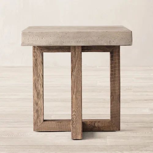 ChandeliersDecor.com-Coffee Tables-Aged Pine Wood Round Coffee Table