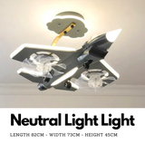 ChandeliersDecor.com-Kids Room Nursery Lighting-Airplane Ceiling Light with Fan for Kids Room