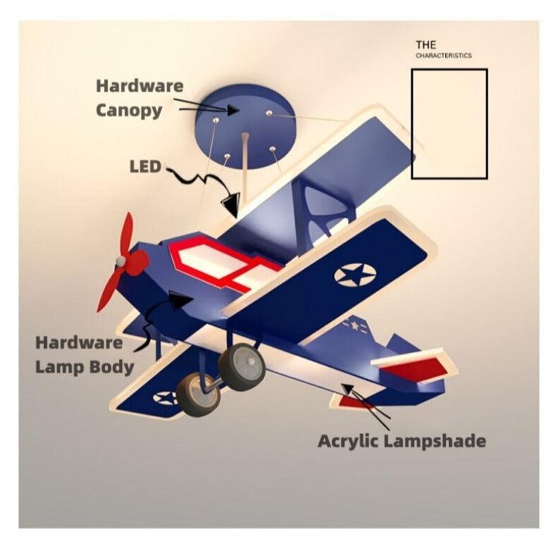 ChandeliersDecor.com-Kids Room Nursery Lighting-Airplane LED Hanging Light for Kids Room