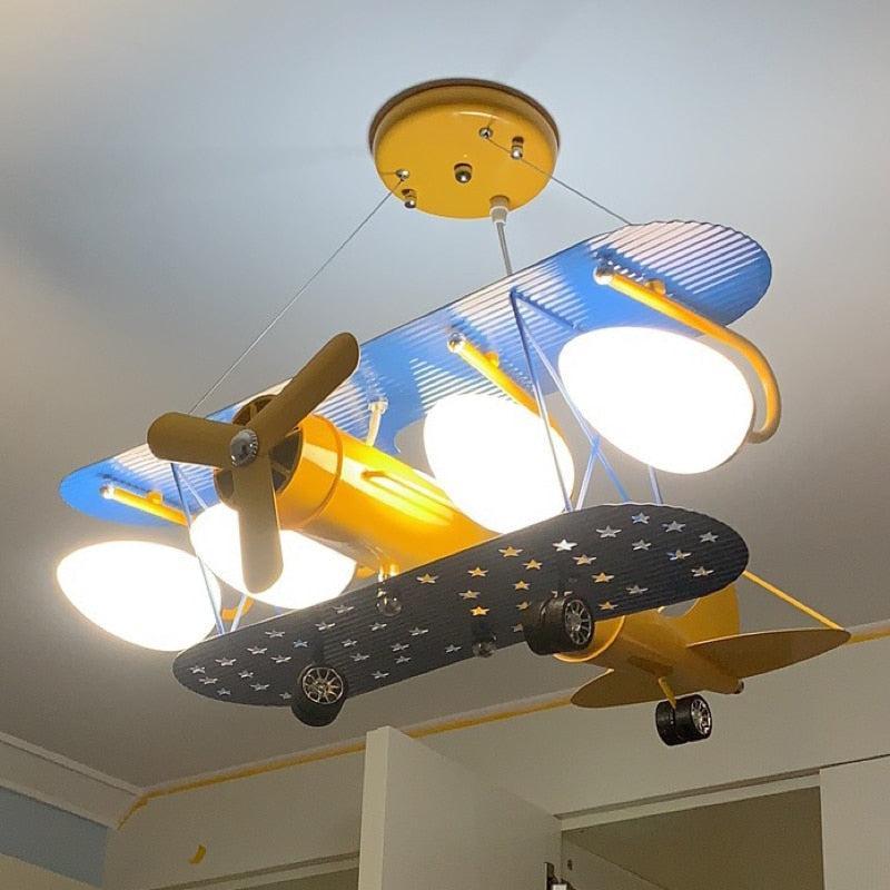 ChandeliersDecor.com-Kids Room Nursery Lighting-Airplane LED Light with Fan - Enjoy Comfortable Lighting