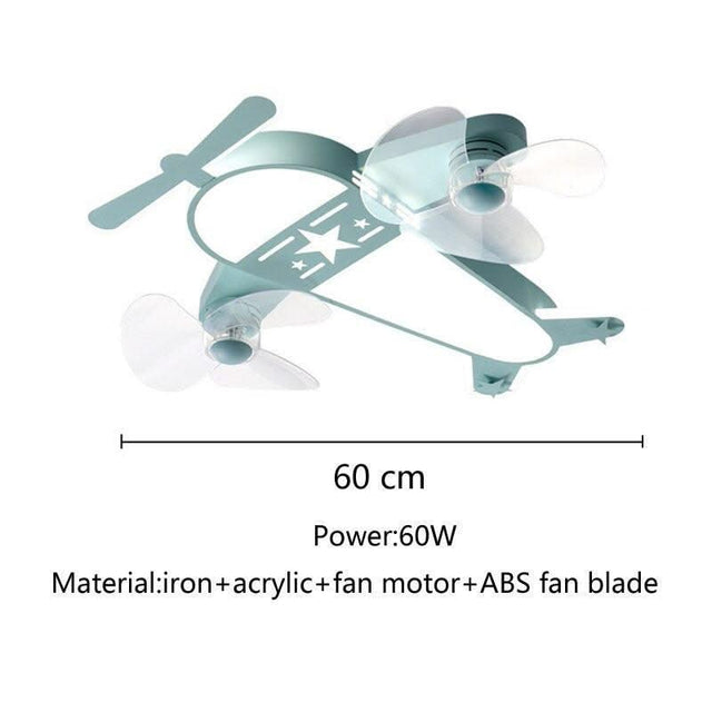 ChandeliersDecor.com-Kids Room Nursery Lighting-Airplane LED Light with Fan - Enjoy Comfortable Lighting
