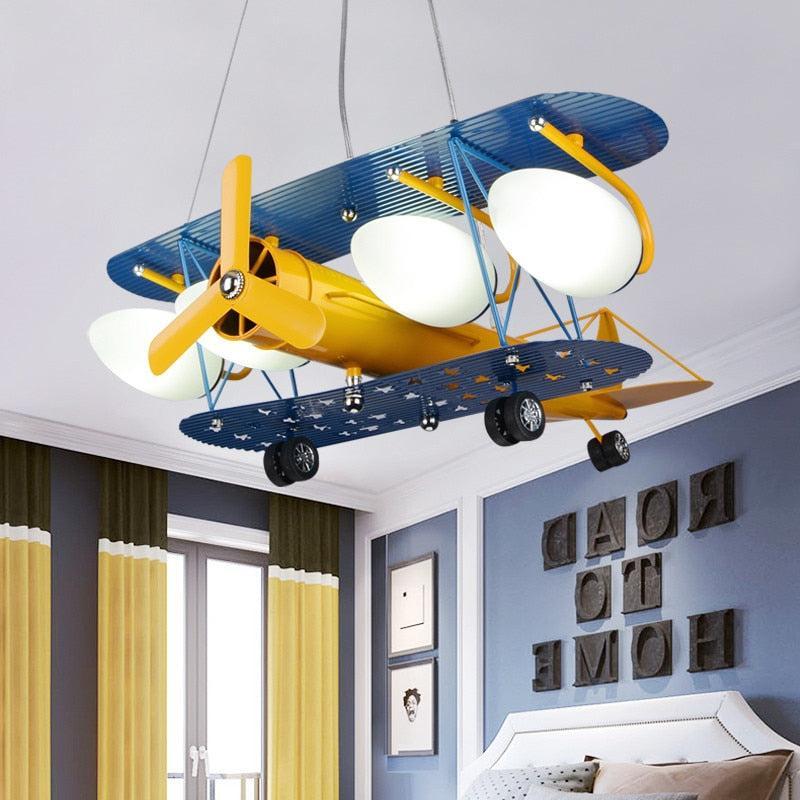 ChandeliersDecor.com-Kids Room Nursery Lighting-Airplane LED Light with Fan - Enjoy Comfortable Lighting