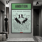 ChandeliersDecor.com-Monopoly Wall Poster-Alec Monopoly Ambition Monopoly Canvas Wall Art