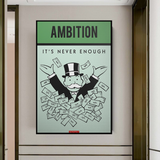 ChandeliersDecor.com-Monopoly Wall Poster-Alec Monopoly Ambition Monopoly Canvas Wall Art