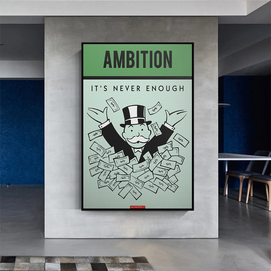 ChandeliersDecor.com-Monopoly Wall Poster-Alec Monopoly Ambition Monopoly Canvas Wall Art