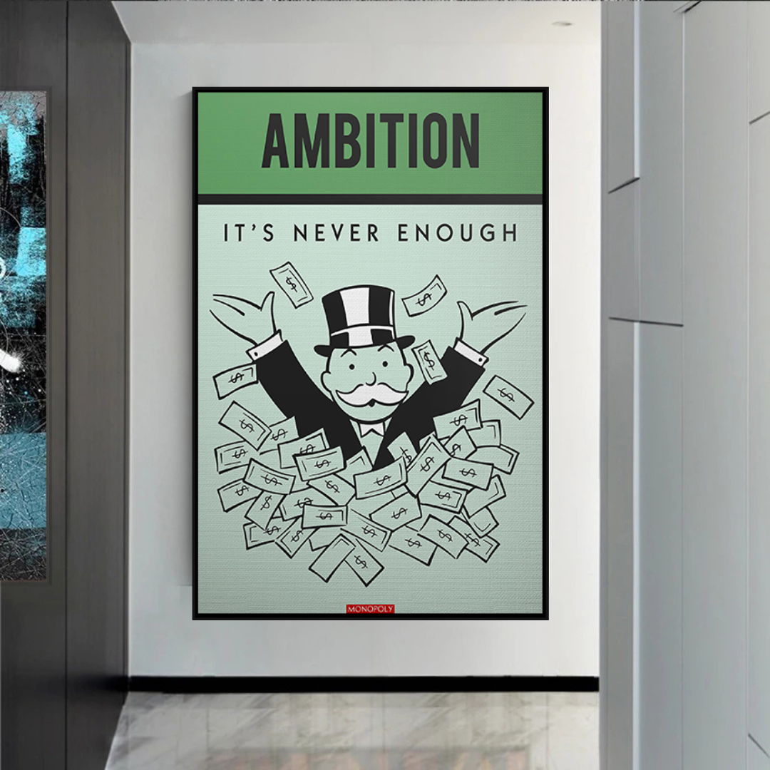 ChandeliersDecor.com-Monopoly Wall Poster-Alec Monopoly Ambition Monopoly Canvas Wall Art