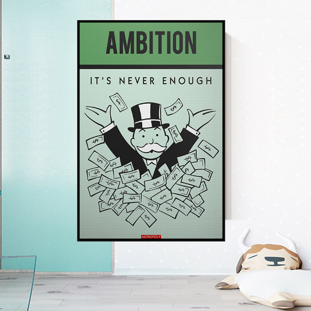 ChandeliersDecor.com-Monopoly Wall Poster-Alec Monopoly Ambition Monopoly Canvas Wall Art