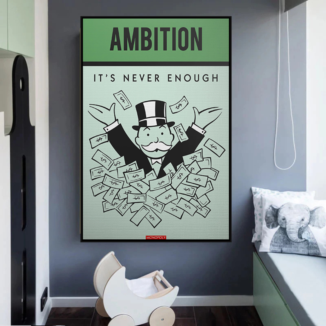 ChandeliersDecor.com-Monopoly Wall Poster-Alec Monopoly Ambition Monopoly Canvas Wall Art