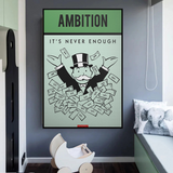 ChandeliersDecor.com-Monopoly Wall Poster-Alec Monopoly Ambition Monopoly Canvas Wall Art